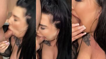 Ružica radi sloppy blowjob i duboko grlo - onlyfans porno video klipovi