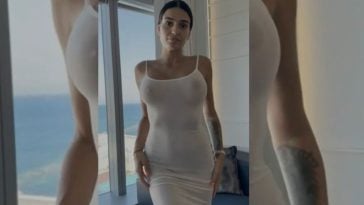 Tamara Bojanić bela seksi haljina